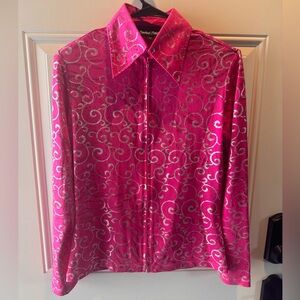 Pink and Silver Women's Top